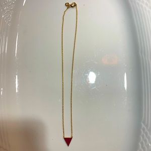 Gorjana Pink Triangle Necklace